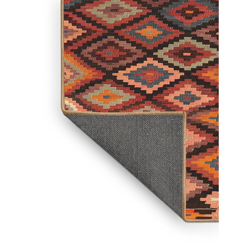 Tapis brun à motif géométrique Zabala, Rectangle 3 pi x 5 pi