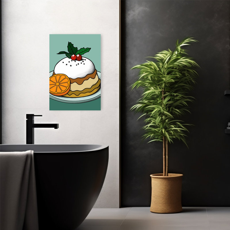 Festive Christmas Pudding Classic Traditional Contemporary Winter, impression d'art mural, 24" H x 16" W
