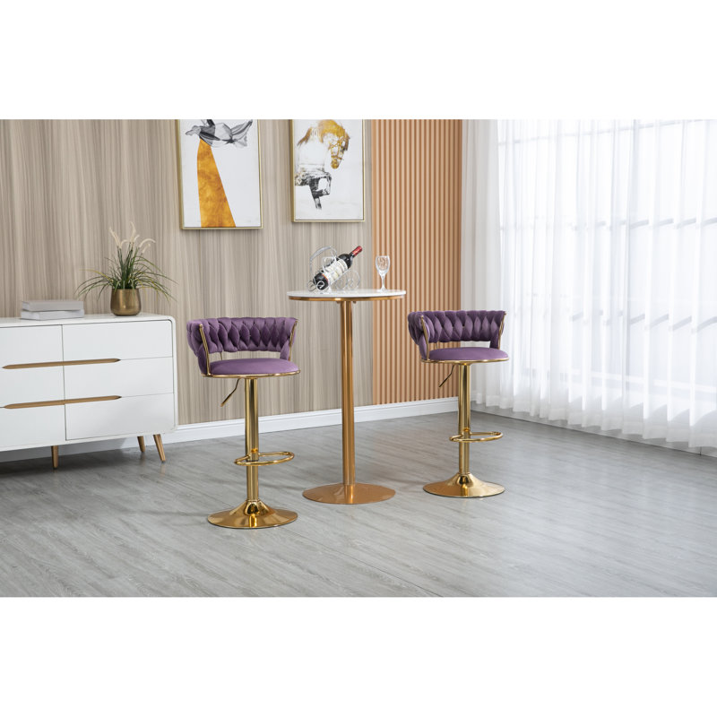 Esthétique moderne en polyester réglable pour tabourets de bar réglables pour la cuisine et la salle à manger