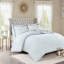 Housse de couette réversible en coton à motif médaillon et bicolore pour lit double / grand