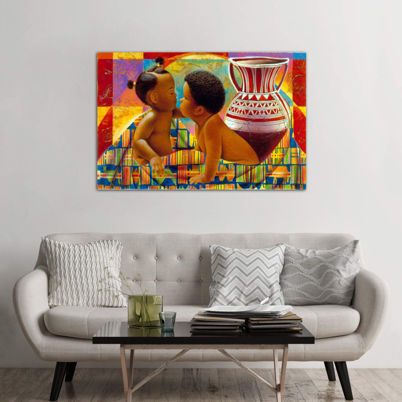 Treasures Of Africa by Keith Mallett - Print on Canvas, 66.04 cm H x 45.72 cm W x 1.91 cm D, No Frame