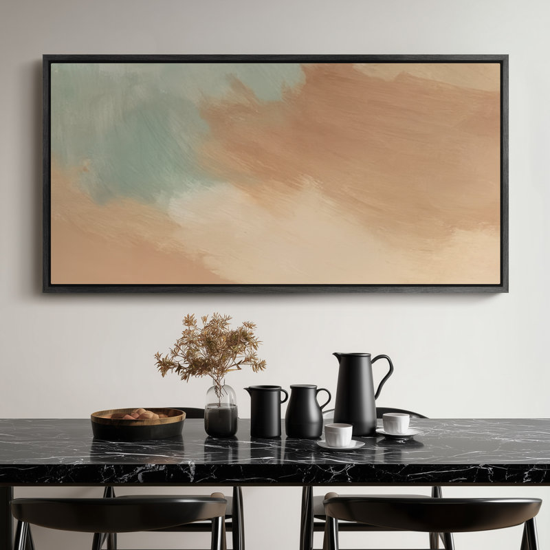 Très grand art mural rétro encadré pour art classique, H 30 po x l 60 po, Noir