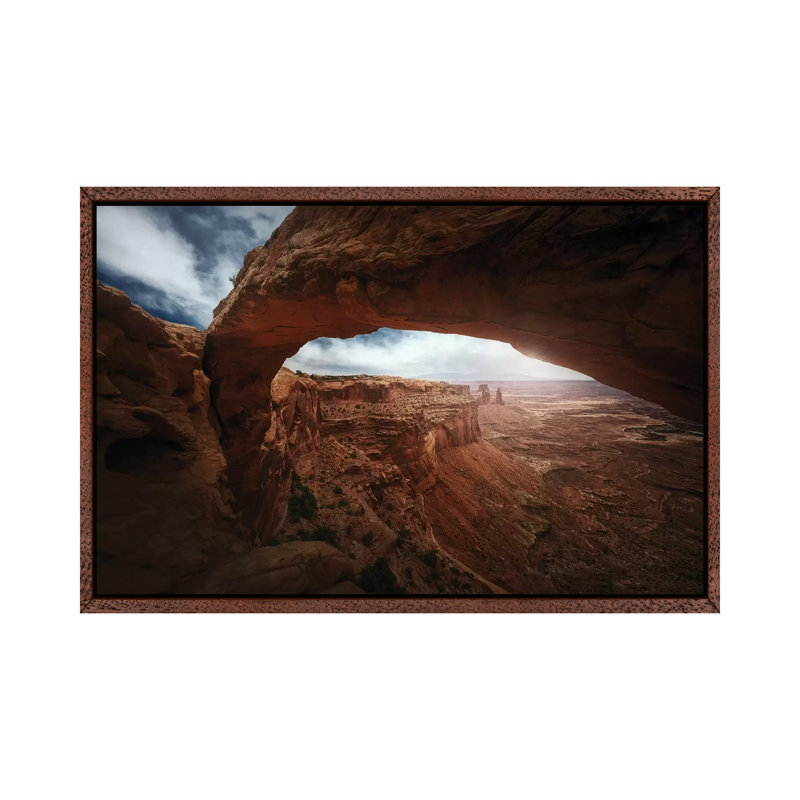 Mesa Arch by Juan Pablo De Miguel - Print on Canvas, Brown Framed, 45.72cm H x 66.04cm W x 3.81cm D