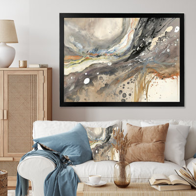 Subtile sérénité, gris, aquarelle, vagues