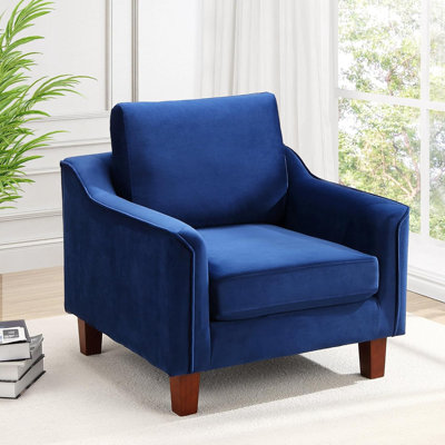 Fauteuil d'appoint, canapé surdimensionné en tissu surdimensionné à une place Mid-Century, fauteuil rembourré confortable avec accoudoirs de lecture