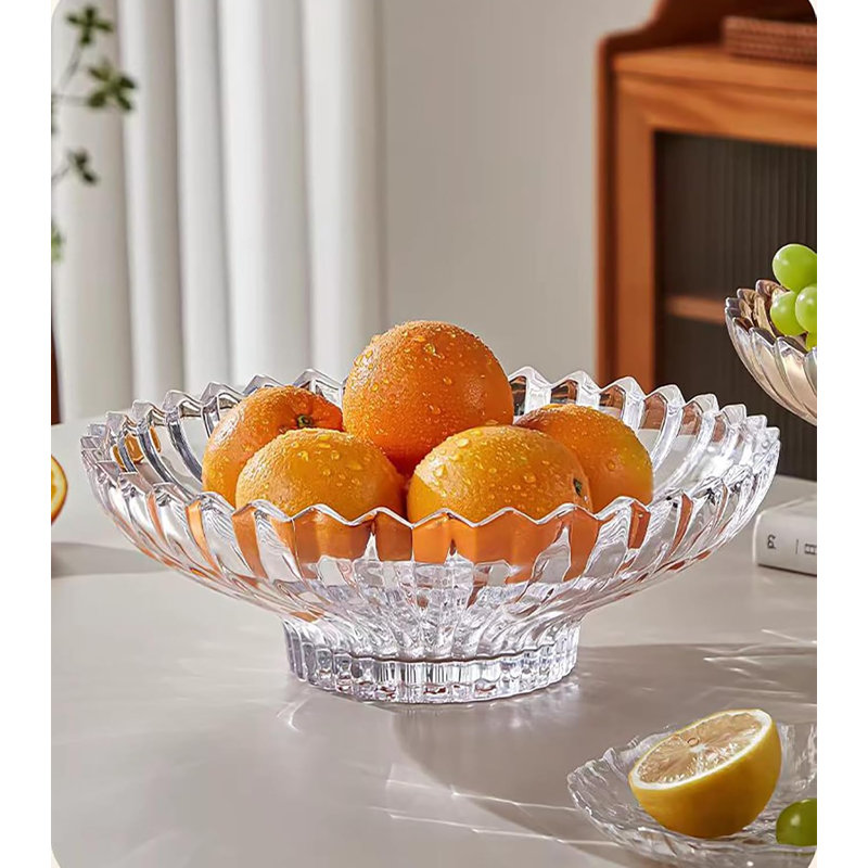 Extra Large White Glass Fruit Bowl