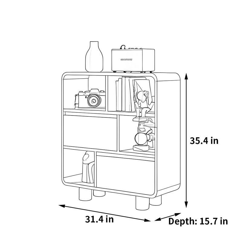 Martello, (3 tablettes) H 35,4 po x l 31,4 po x P 15,7 po