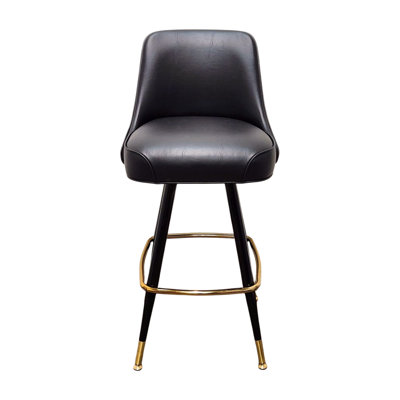 Tabouret de bar pivotant extérieur touffeté