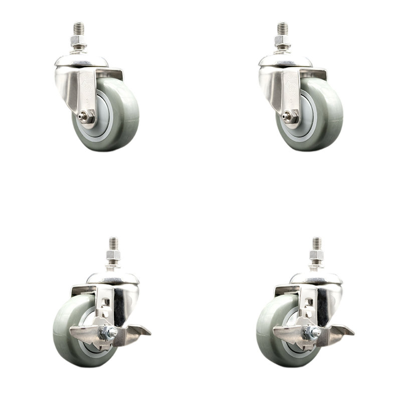 4 Piece Polyurethane Caster Set