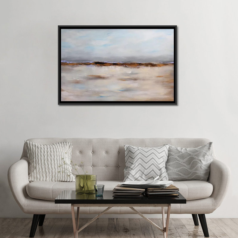 « harmonieuse souvenirs », reproduction sur toile, H 18 po x l 26 po x P 1,5 po, Toile avec cadre noir, Pas de tapis