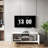 TV Stand With Wave-Design Doors, Open Shelf And Adjustable Shelf, Stylish And Functional For Your Living Room