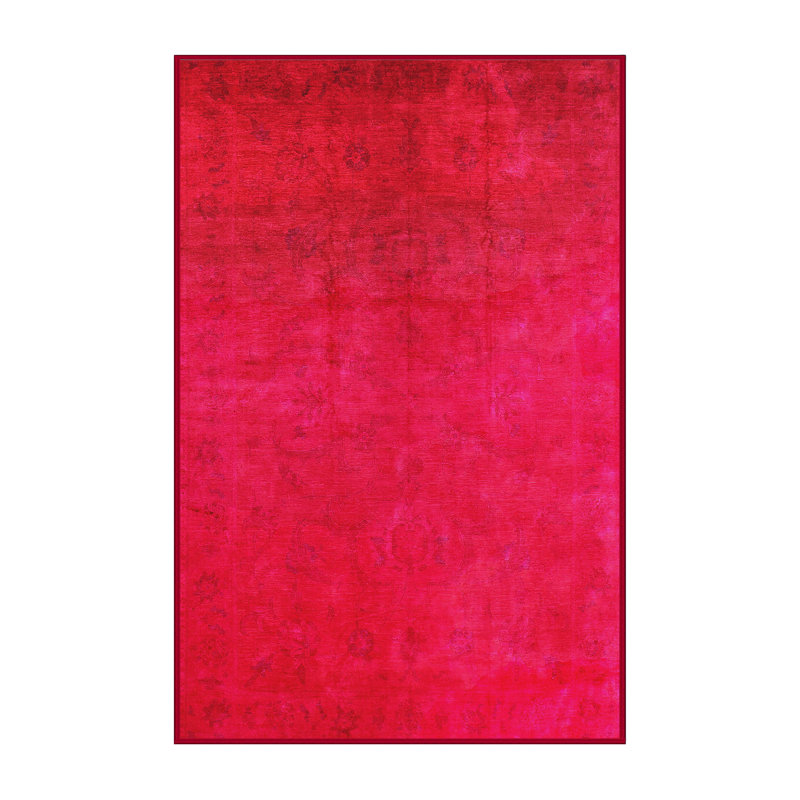 Tapis de style oriental rouge, Rectangle 5 pi x 8 pi