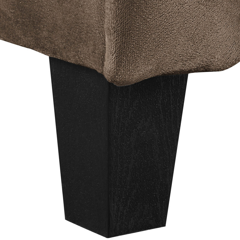 Fauteuil capitonné à accoudoirs à accoudoirs ronds de 33,9 po Ibiza, Microfibres brunes