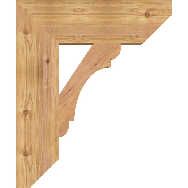 Support en bois / corbeau, Cèdre rouge de l'Ouest (lisse), H 24 po x l 5,5 po x P 20 po