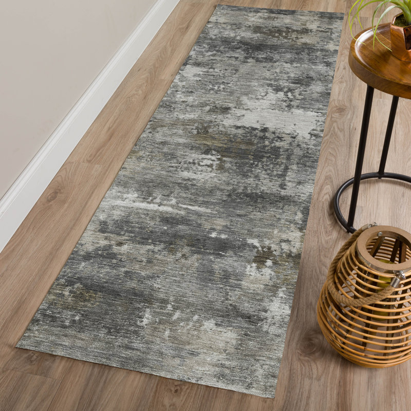 Machine Washable Indoor/Outdoor Wagenen ACN2368 Abstract Rug, Runner 2'3" x 7'6"