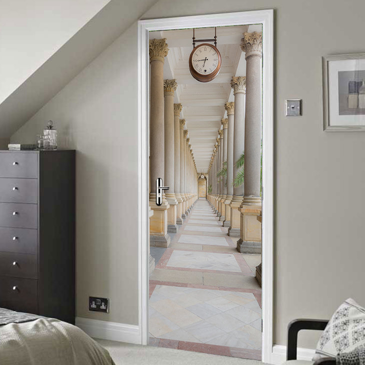 Columns Self-Adhesive Door Stickers 88cm x 200cm
