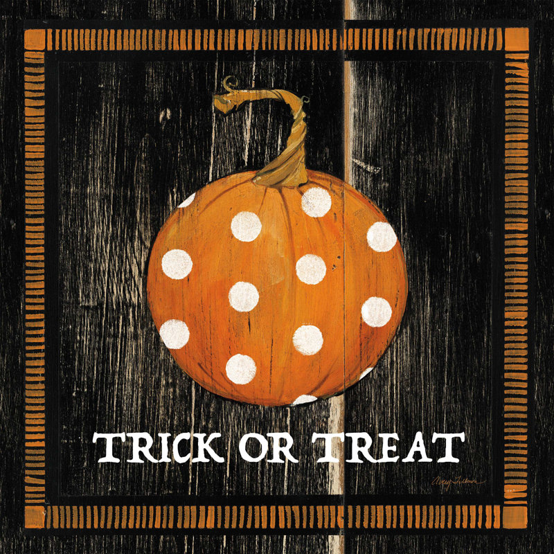 " Trick Or Treat Pumpkin " by Avery Tillmon, 30" H x 30" W x 1.25" D