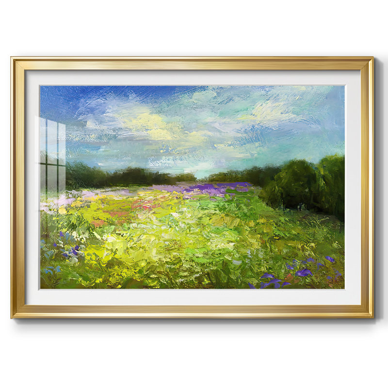 «If I Had A Flower», reproduction d'art encadrée, Or, H 30 po x l 44 po x P 1,5 po