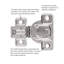 Charnières à fermeture automatique dissimulées avec cadre frontal à recouvrement automatique de 3/4 po - Charnières de porte d'armoire-124957996