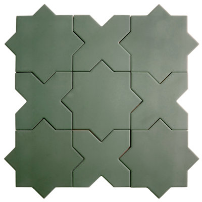 Seville 7 X 7 In. Matte Porcelain Star Wall And Floor Tile (5.31 Sq Ft/Case) - 34 Pack