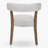 Mid-Century Modern Dining Chairs Beige Fabric Upholstered Wood Frame Kitchen Chairs-1541891202