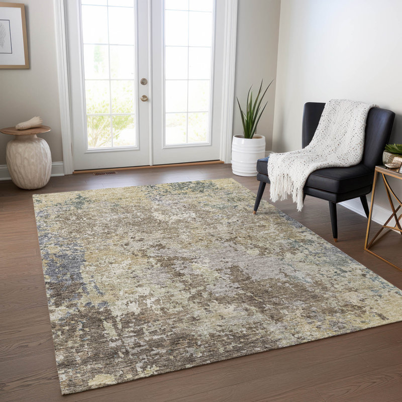 Tapis intérieur / extérieur brun Kairi , 9 pi x 12 pi