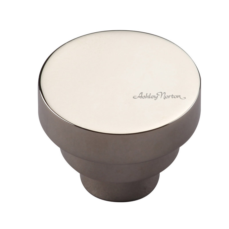 Bouton d'armoire rond, Nickel poli, 1.5"