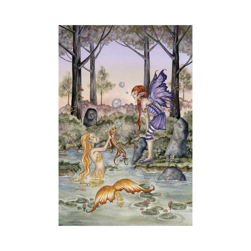 The Wishing Fish by Amy Brown - Wrapped Canvas Print, 152.5 cm H x 101.5 cm W