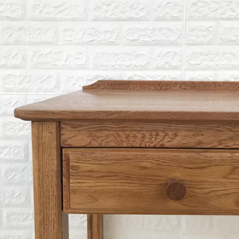 Solid wood simple three-drawer desk, Walnut