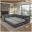 Canapé-lit modulaire en chenille de 118 po avec lit escamotable et garniture cloutée 118 po (gris)
