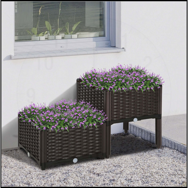 2 Piece Raised Garden Bed with Legs