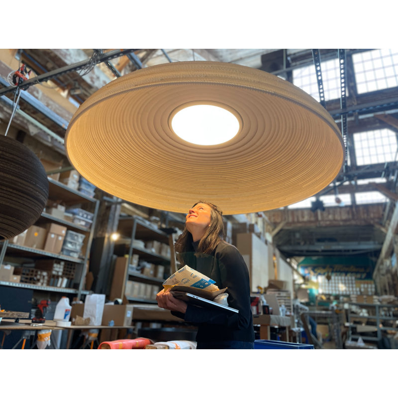 Scraplights Float 36 Pendant White, 9" H x 34" W x 34" D, White