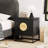 2 PCS Fluted Nightstand with 2 Drawers with Pine Wood Handles & Metal Frame Black-982202393-982202394