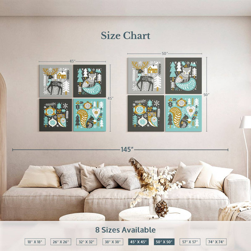 Animaux de Noël scandinaves Lelend, H 45 po x l 45 po