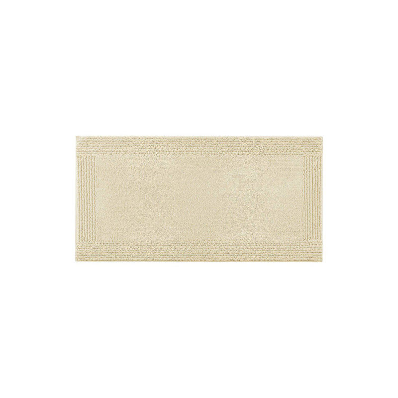 Tapis de bain de luxe réversible 100% coton touffeté 3000 g / m², texture moelleuse semblable au nuage, lavable à la machine, certifié Oeko-Tex