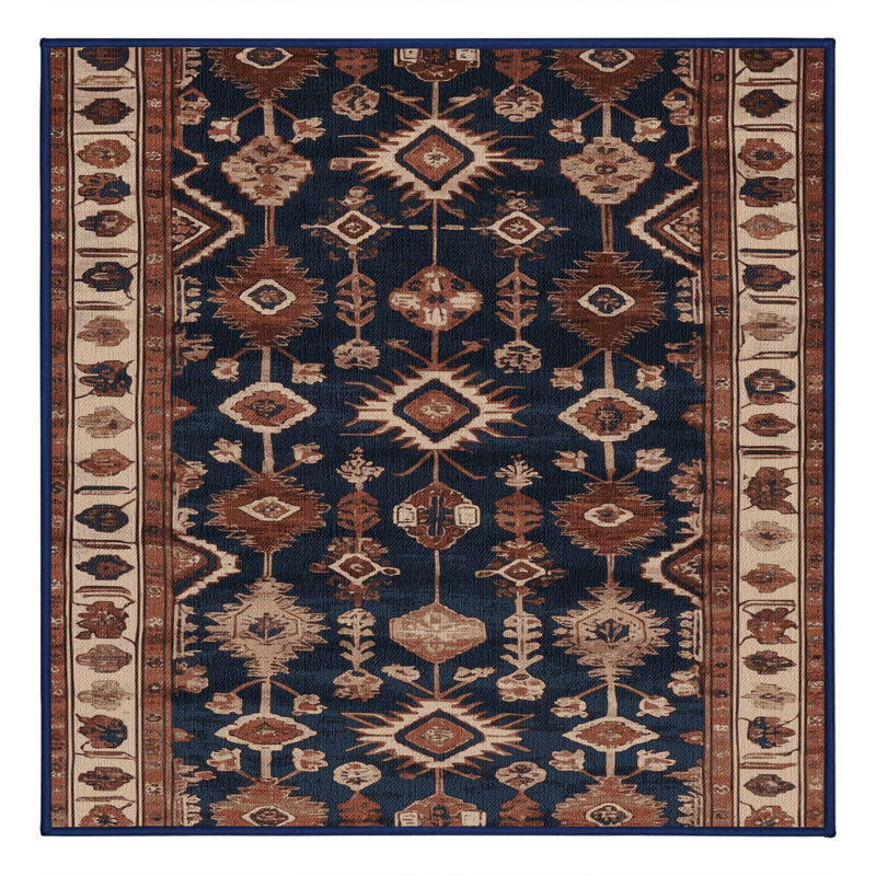 Tapis mauve lavable à la machine, Carré 8 pi