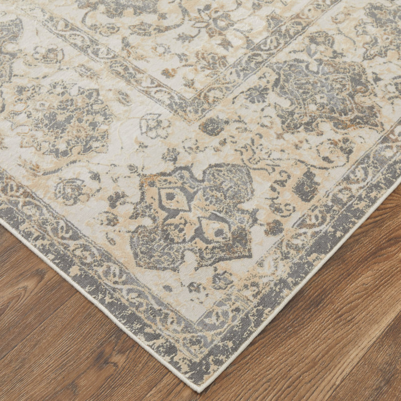 Neoma Viscose Oriental Indoor Rug, Rectangle 3'9" x 5'9"