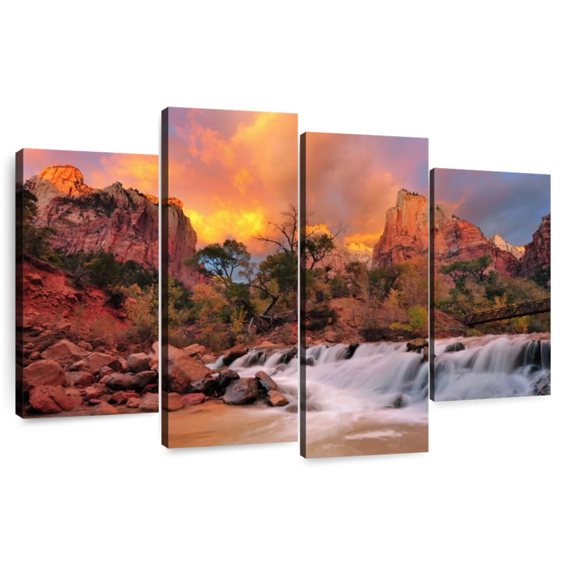Zion National Park Waterfalls, 22" H x 36" W