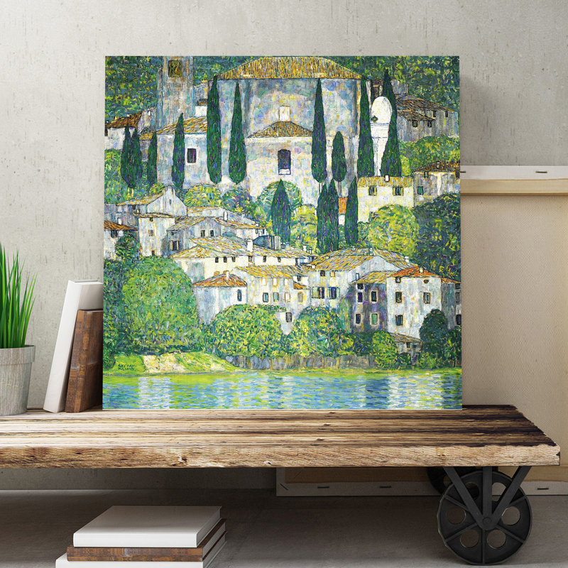 Church in Cassone by Gustav Klimt - Wrapped Canvas, 76cm H x 76cm W