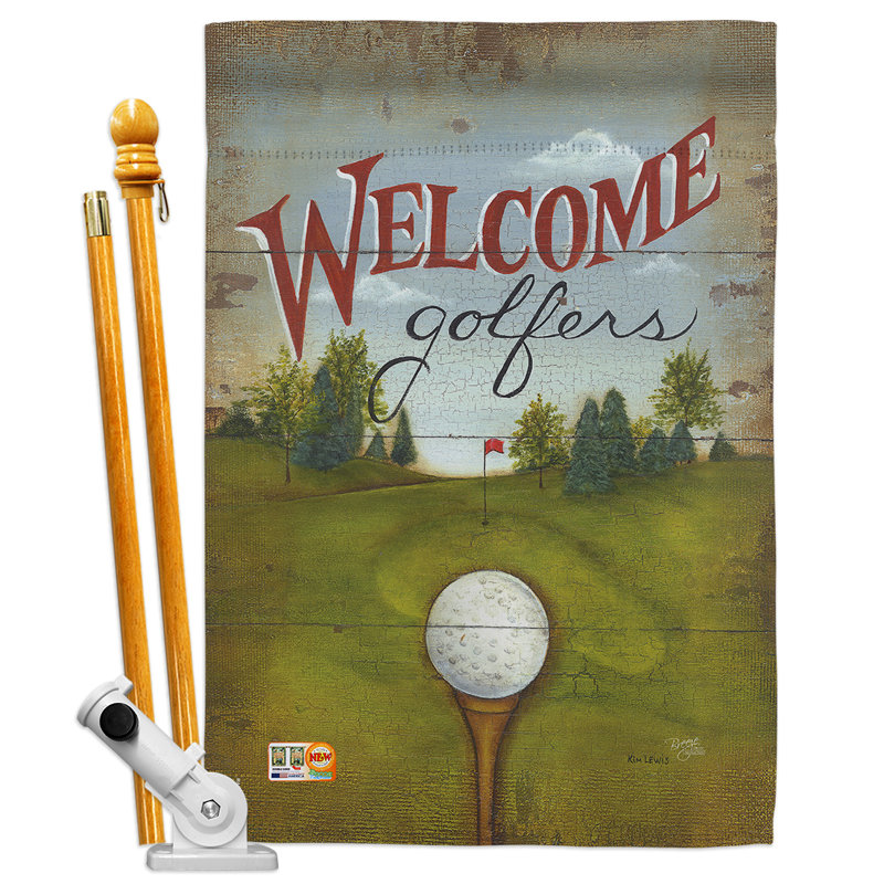 Double Sided 40'' H x 28'' W Polyester Flag Set