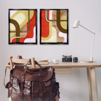 «Rustic Winding Shapes» par Grace Popp, 2 pièces sur toile