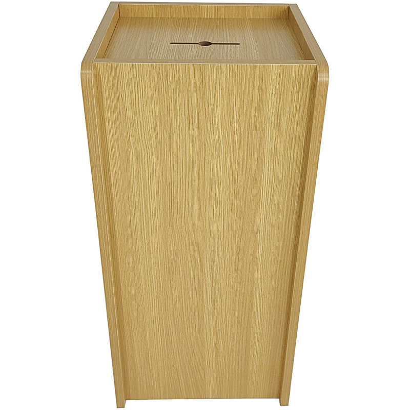 Support de collecte de fonds 15 po x 15 po x 31,5 po à double verrou (placage en bois aggloméré) 40004