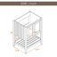 Base de meuble-lavabo blanc 24 po - structure en bois massif, armoire à assembler avec portes et tablette ouverte seulement en bois, rangement peint moderne