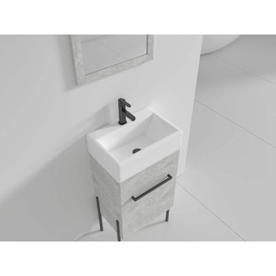 Taft Avenue 17'' Single Bathroom Vanity with Solid Surface Top