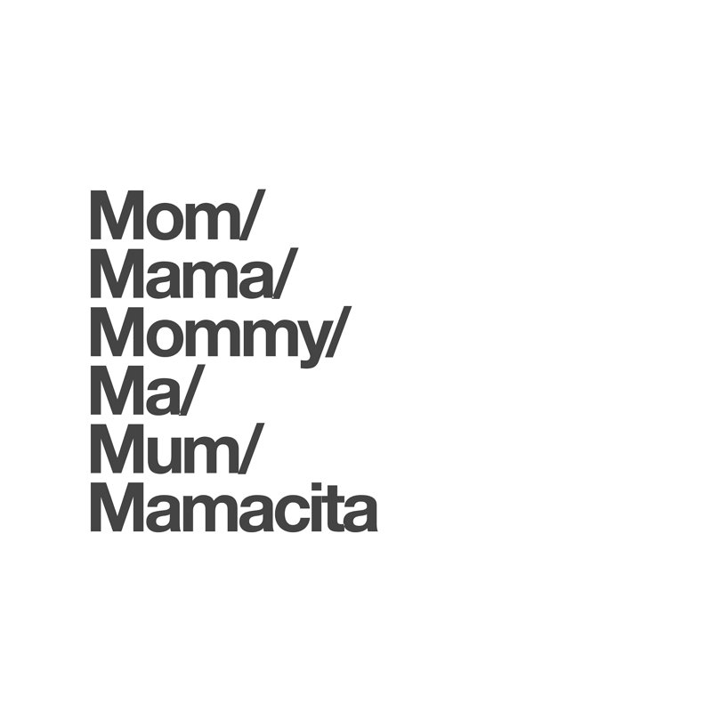 «Mamacita», art textuel sur toile tendue, H 36 po x l 36 po