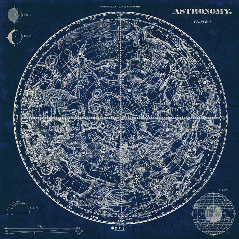 " Celestial Blueprint " by Sue Schlabach, 30" H x 30" W x  1.25" D
