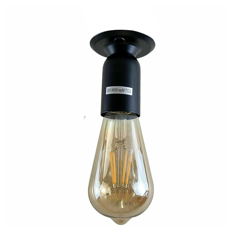 Northside Semi Flush Mount, Black