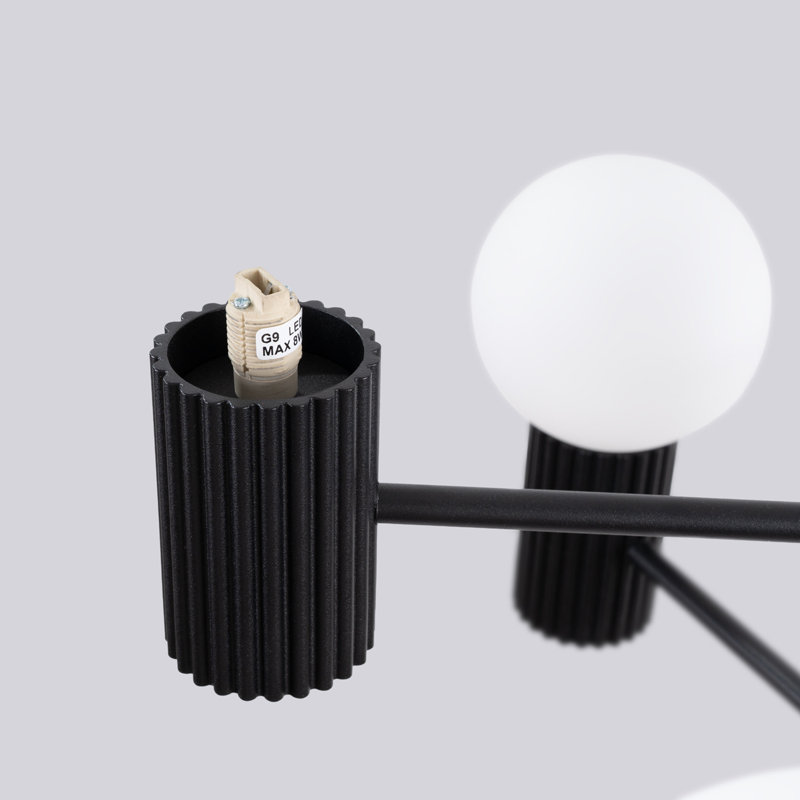 Wynnwood 6 - Light Chandelier, Black