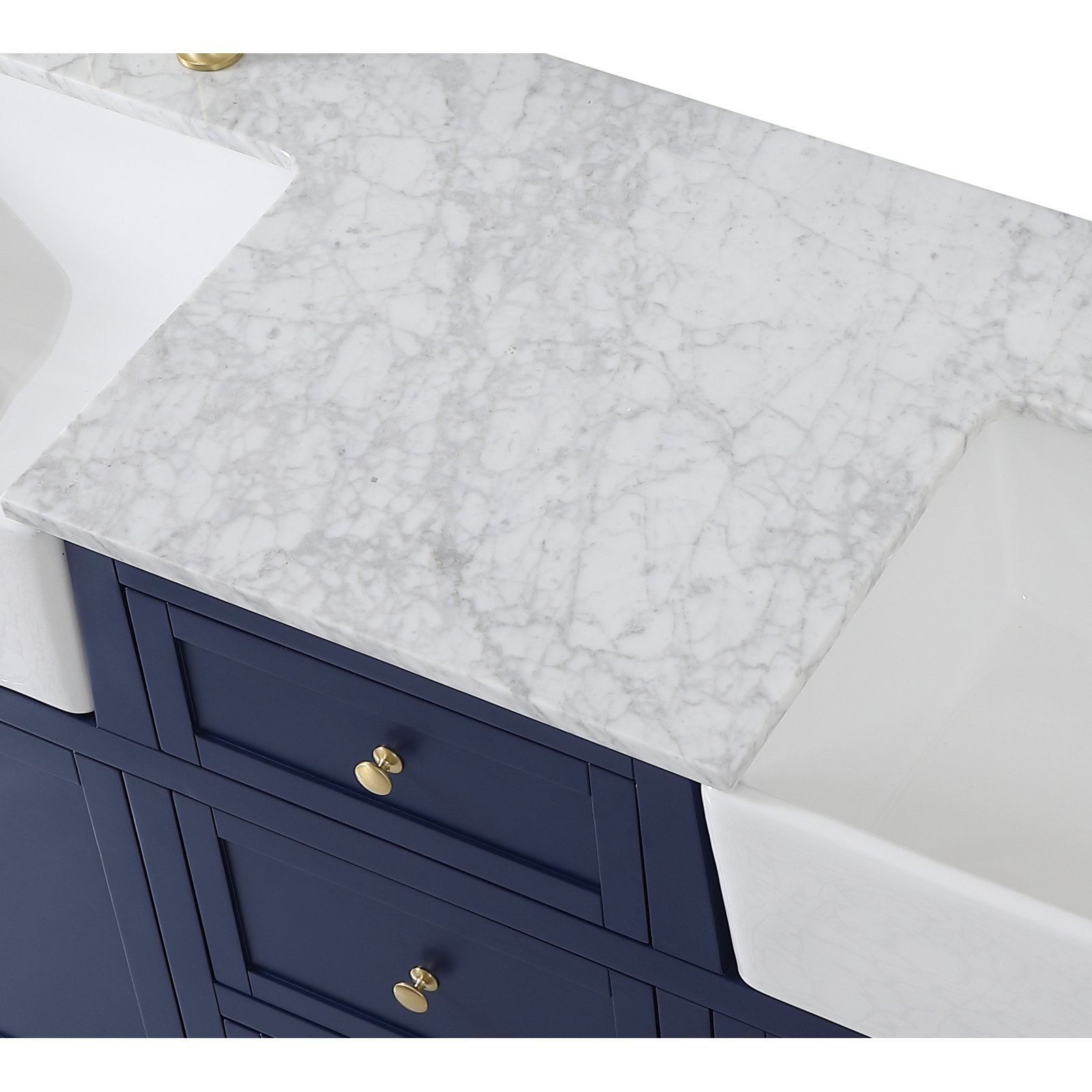 Pardue 72'' Double Bathroom Vanity, Blue