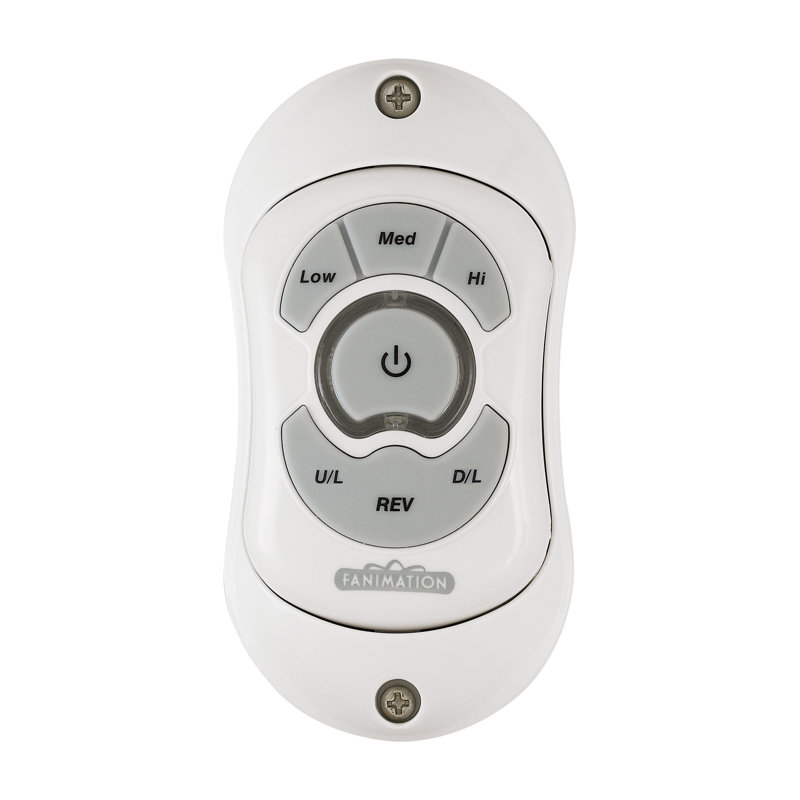 Télécommande et ventilateur mural réversible pour ventilateur et plafonnier, Blanc